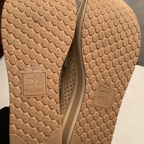 Dolce Vita Gold Perforated Loafers - Picture 3 of 9